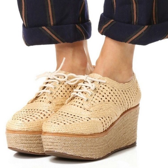 SCHUTZ RAFFIA WOVEN OXFORD ESPADRILLE - Picture 2 of 4